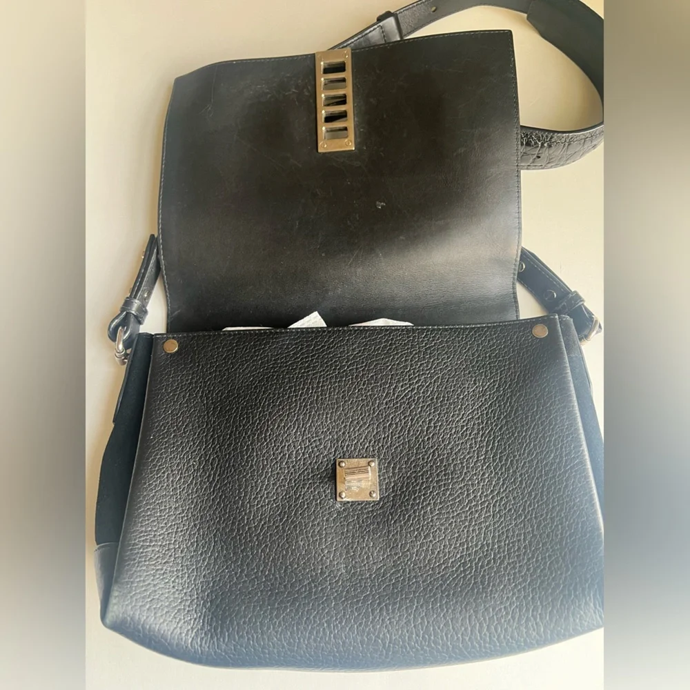 Proenza Schouler Black Leather Elliot Crossbody Bag Purse - Picture 10 of 10